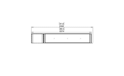 Ecosmart Fire Flex 86LC.BXL Left Corner Fireplace Insert - Black Finish / Stainless Steel Burner - ESF.FX.86LC.BXL